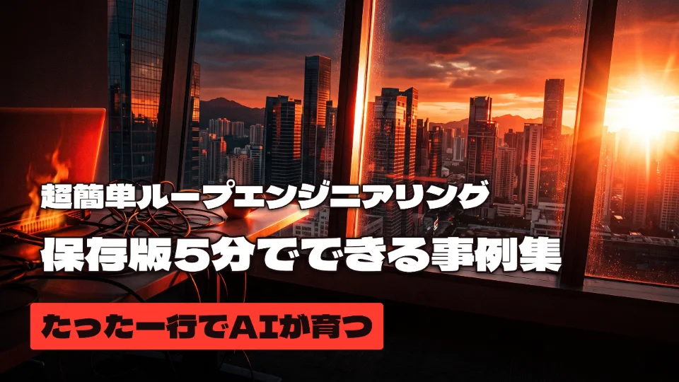 人物を置かずに文字だけでつくったサムネイルの例
